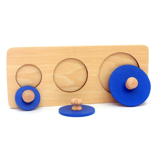 Geometry Shape Insets 3 Sets Blue Multiple Circle Knobs
