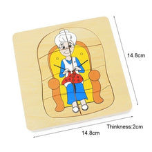 Load image into Gallery viewer, Life Cycle  Puzzles Multi-layer (Frog / Butterfly / Sunflower / Woman / Man )