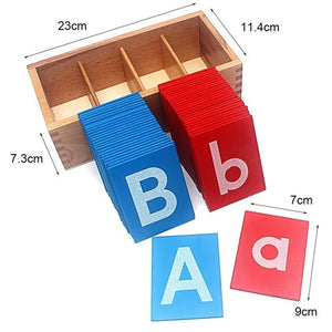 Wooden Boxed Bottom and Upper Sander Blue Red Letters