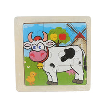 Load image into Gallery viewer, Lovely Animal/Vehicle/Farm/Ocean Jigsaw Puzzle Wooden Toy