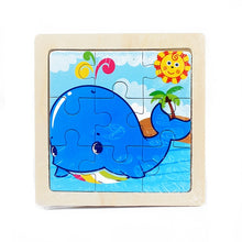 Load image into Gallery viewer, Lovely Animal/Vehicle/Farm/Ocean Jigsaw Puzzle Wooden Toy