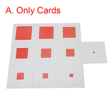 Load image into Gallery viewer, Pink Tower with 10Pcs Stand Cards 0.7-7CM Montessori Materials