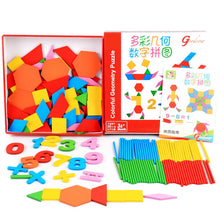 Load image into Gallery viewer, Geometric Figures Colorful Counting Numbers/Rods