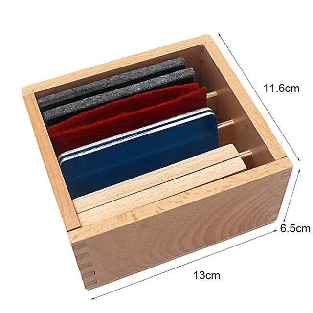 Thermic Board Tablets 8Pcs with Wooden Box Sensorial Toys