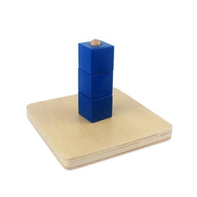 Load image into Gallery viewer, Wood Blue Cube Socket Toy