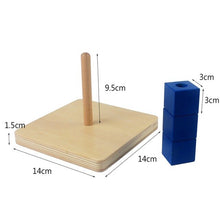 Load image into Gallery viewer, Wood Blue Cube Socket Toy