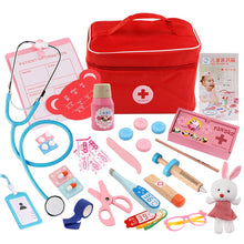 Load image into Gallery viewer, Wood Doctor Toys Red Medical Kit