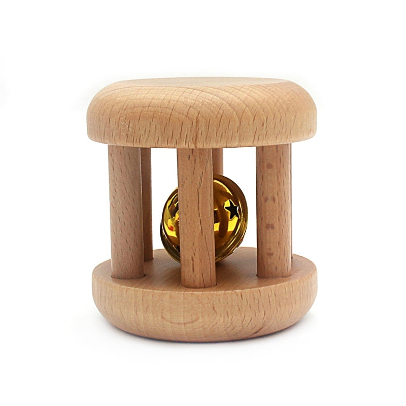 Golden Rattles Wooden Cage Bell/Rattle Educational Toy