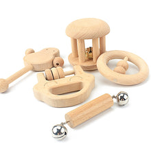 Load image into Gallery viewer, Baby Rattle Bell Music Wooden Toys