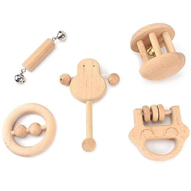 Baby Rattle Bell Music Wooden Toys