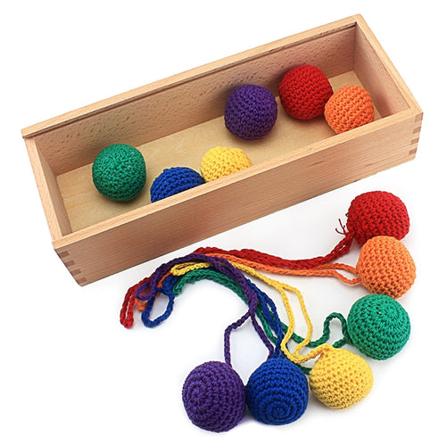12Pcs Knitted Balls With Box Frobel GABE Educational Teaching
