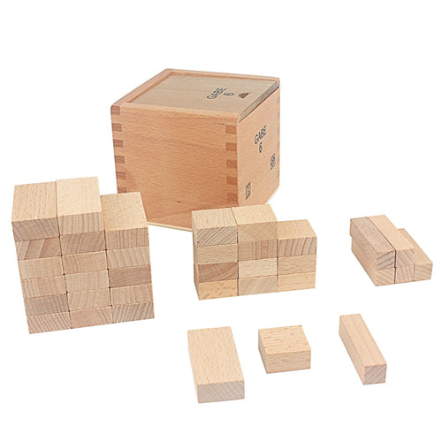 Gabe6 Proportion Froebel 18Pcs Cubes Solid Wood Toys