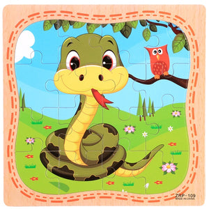 3D Puzzle Toys Jigsaw Board Cartoon Animals/Transports Personalized