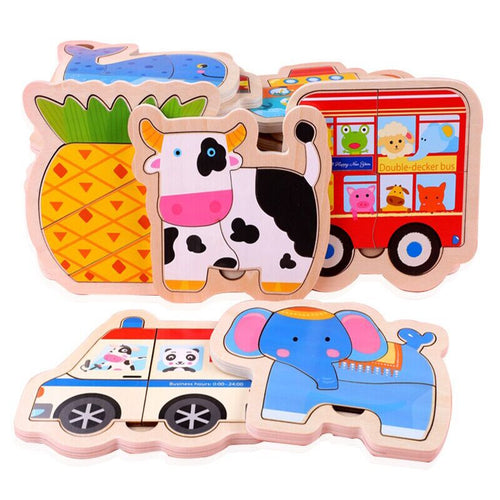 3D Puzzles Jigsaw Board Colorful Animals / Vehicles / Cartoon Shape
