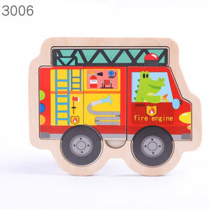3D Puzzles Jigsaw Board Colorful Animals / Vehicles / Cartoon Shape