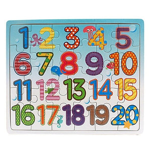 English Alphabet  / 1-20 Digital Puzzle Board Kids Toys